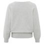 Yaya deep v-neck sweater with top grey