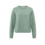 Yaya sweater with rib detail green