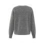 YAYA sweater with round v-neck formal gray