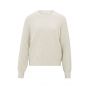 YAYA rib mixed sweater ls off white melange