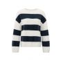 YAYA oversized block stripe sweater off white dess