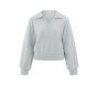 YAYA polo sweater light grey melange