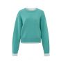 YAYA sweater contrast color inside lagoon blue