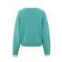 YAYA sweater contrast color inside lagoon blue