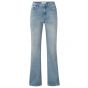 Yaya wide leg loose denim zip fly blue denim