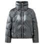 Yaya oversized cropped puffer jacket silver