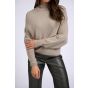 Yaya batwing rib sweater ls dove gray