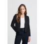 Yaya short woven blazer with pockets black