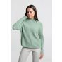 Yaya sweater turtleneck l/s ribbed details green