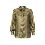 YAYA metallic button down blouse dark gold