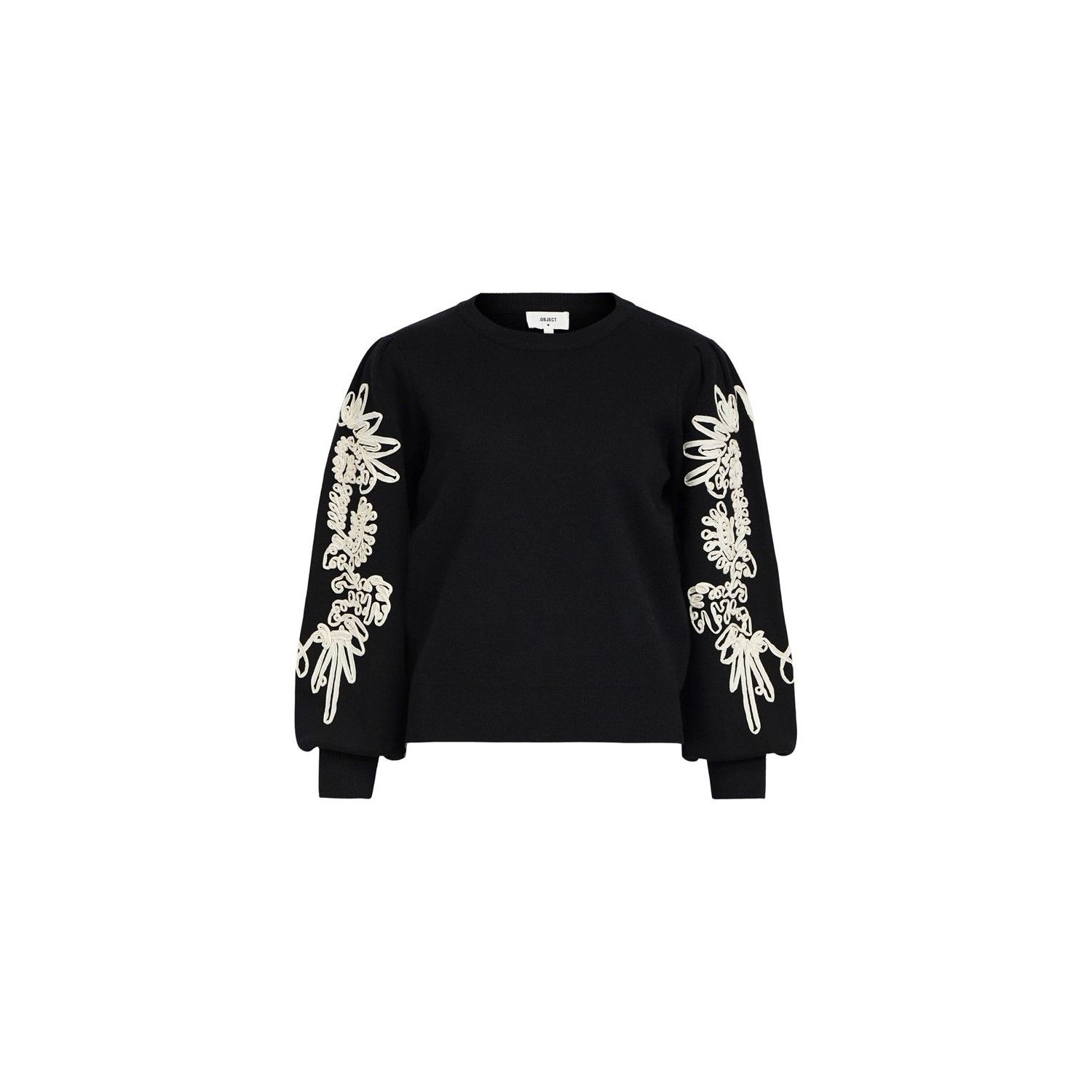 Object objjoana l/s knit pullover black