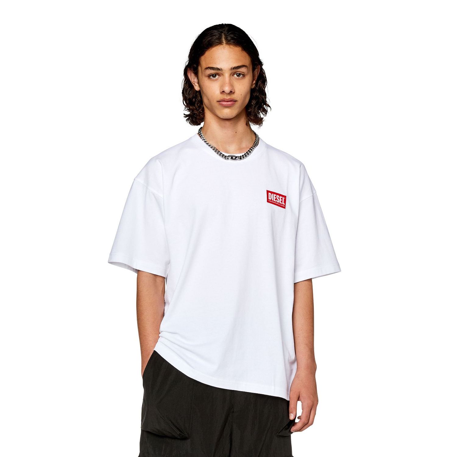 Diesel t-jnlabel-l1 t-shirt white