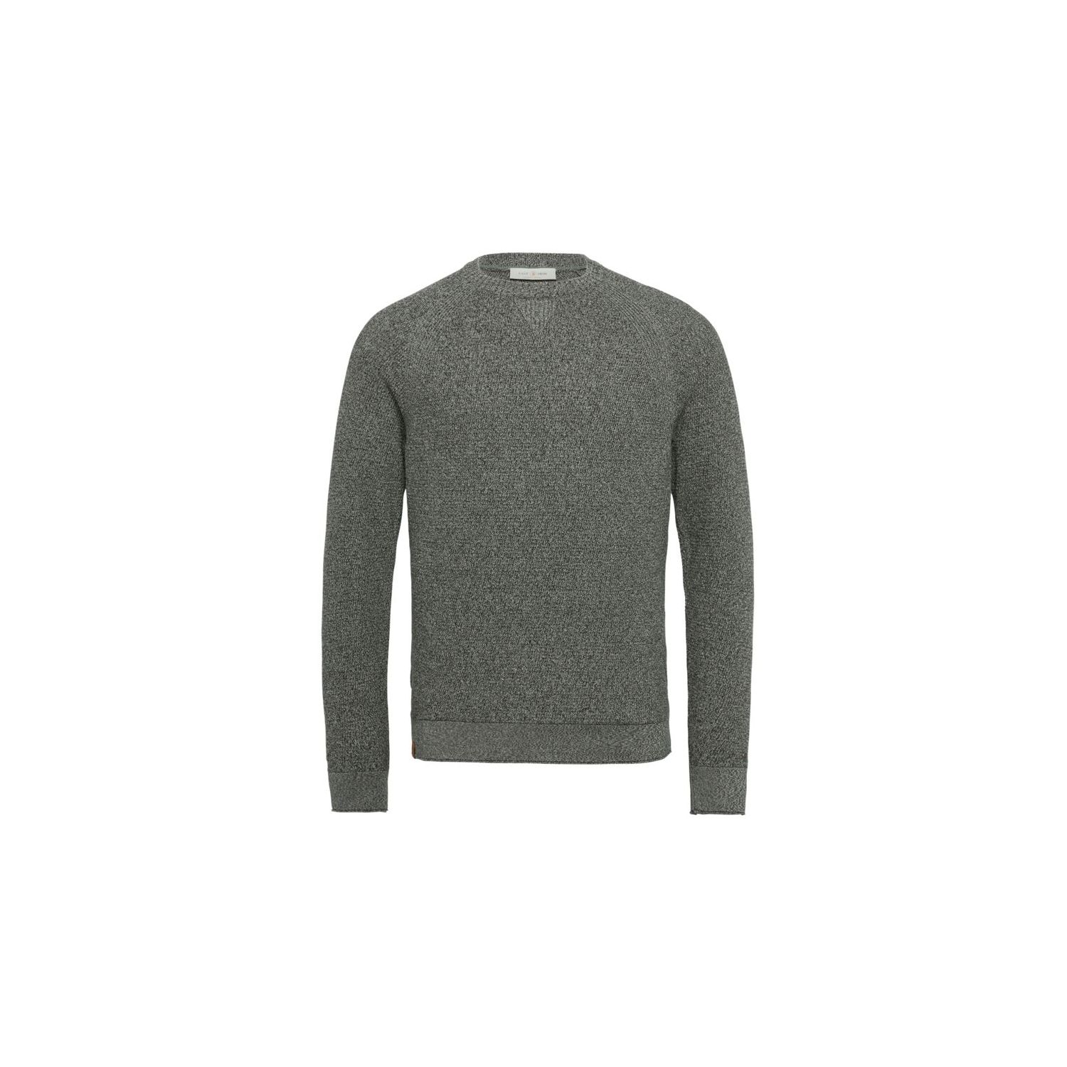 Cast Iron r-neck sweater cotton mouline beetle