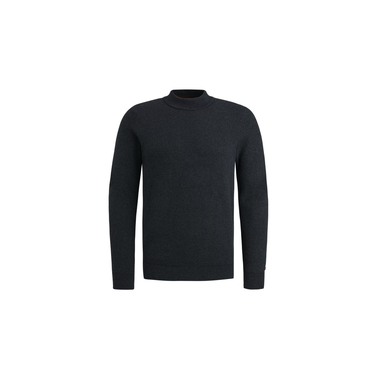 Cast iron mock neck fine bouclé jet black