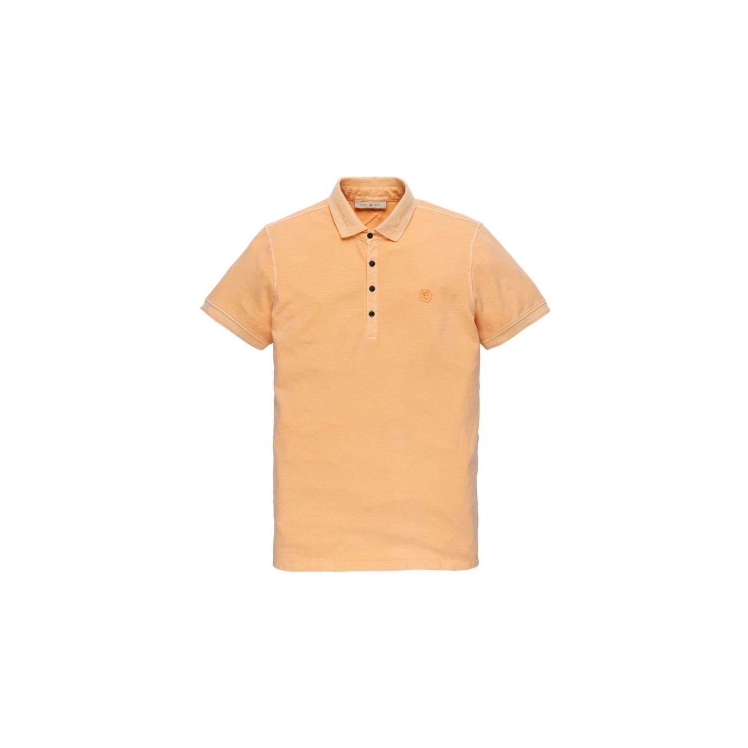 Cast iron sh.sl. polo pique stretch buff orange