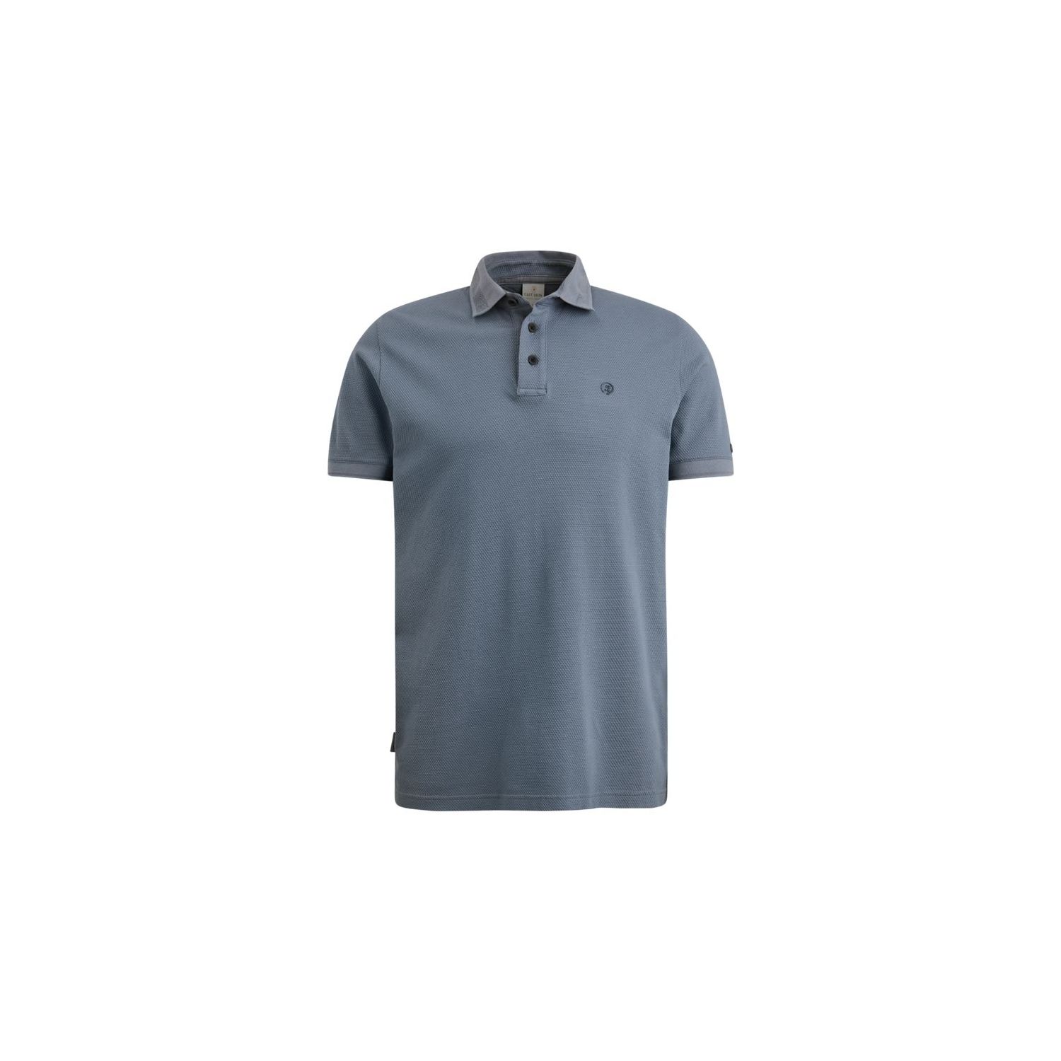 Cast Iron short sleeve polo popcorn flint stone