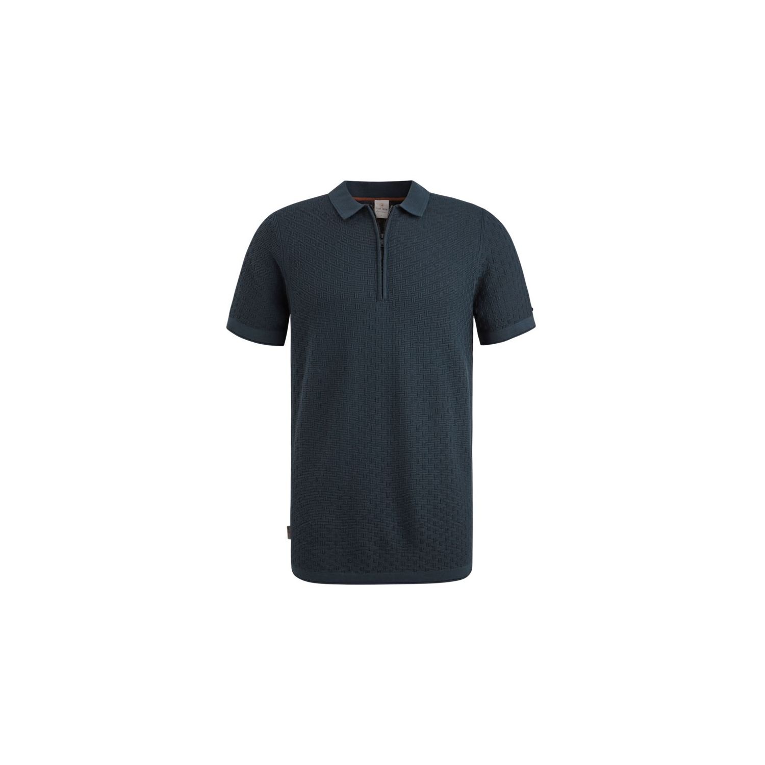 Cast Iron short sleeve polo cotton modal sea storm