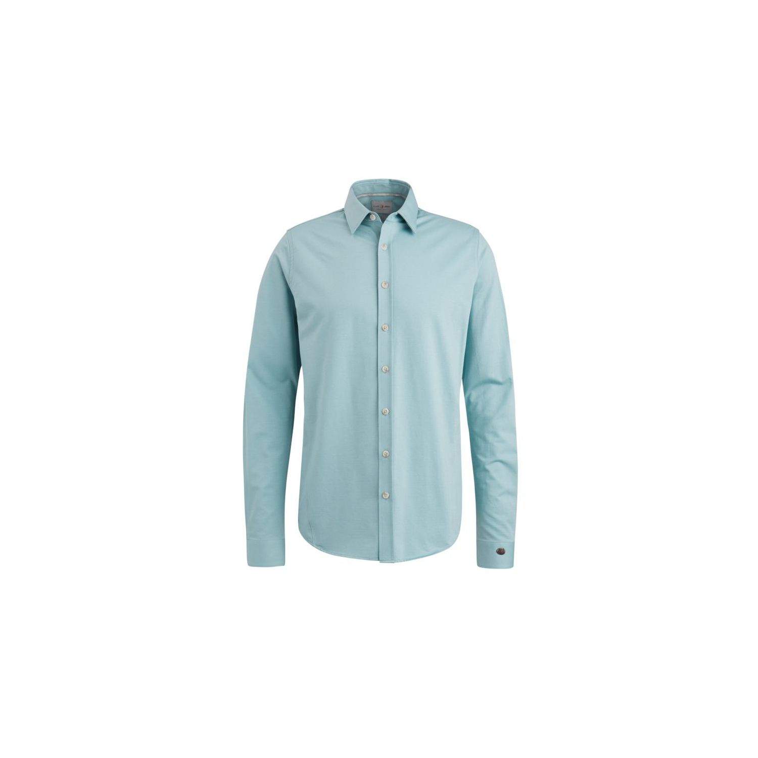 Cast iron l/s shirt twill jersey 2 tone stone blue