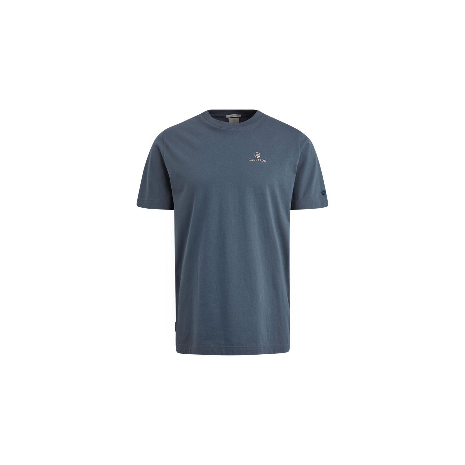 Cast Iron r-neck regular fit single jersey blue