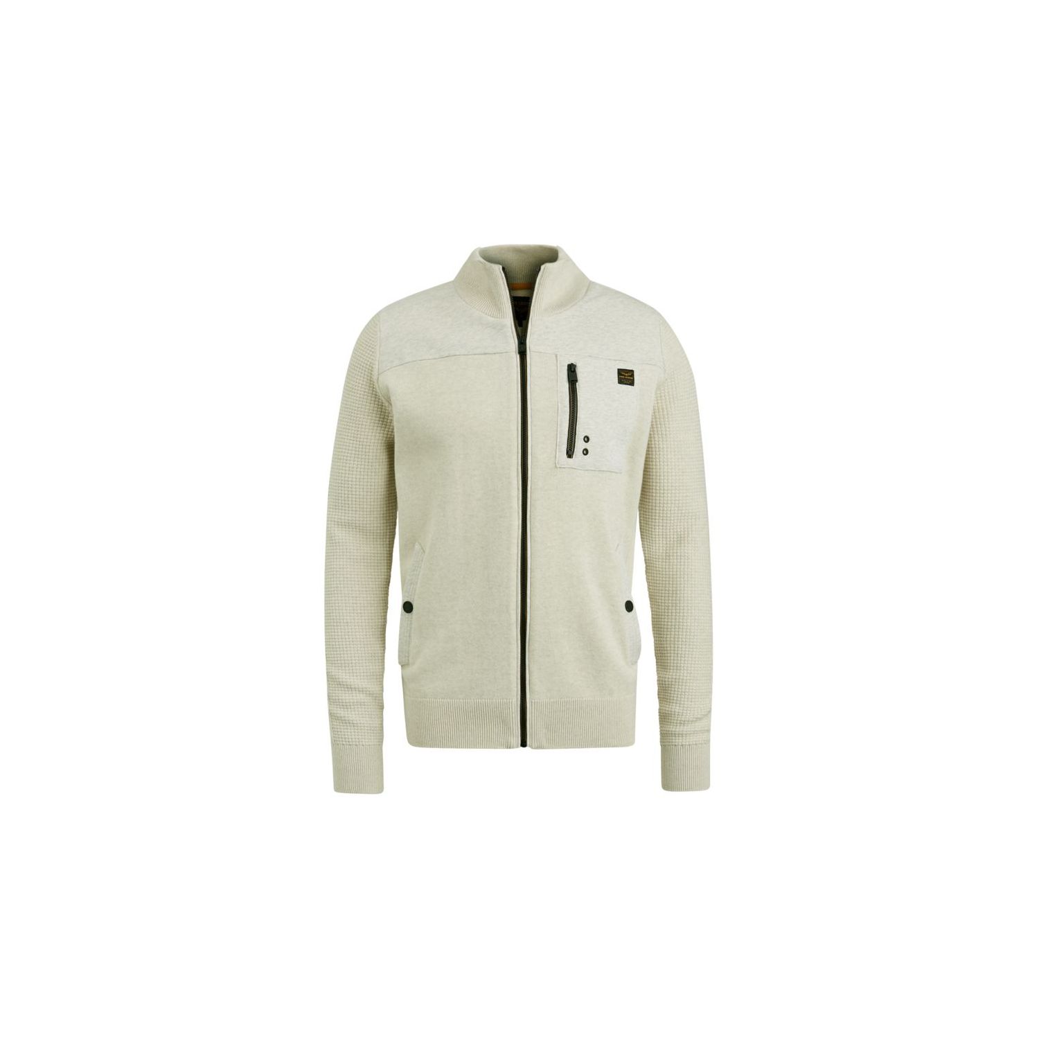 Pme Legend zip jacket knit sweat combi bone white