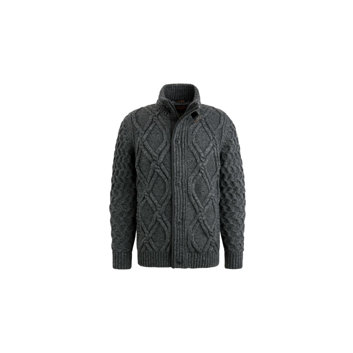 Pme legend zip jacket knit mixed yarn antracite