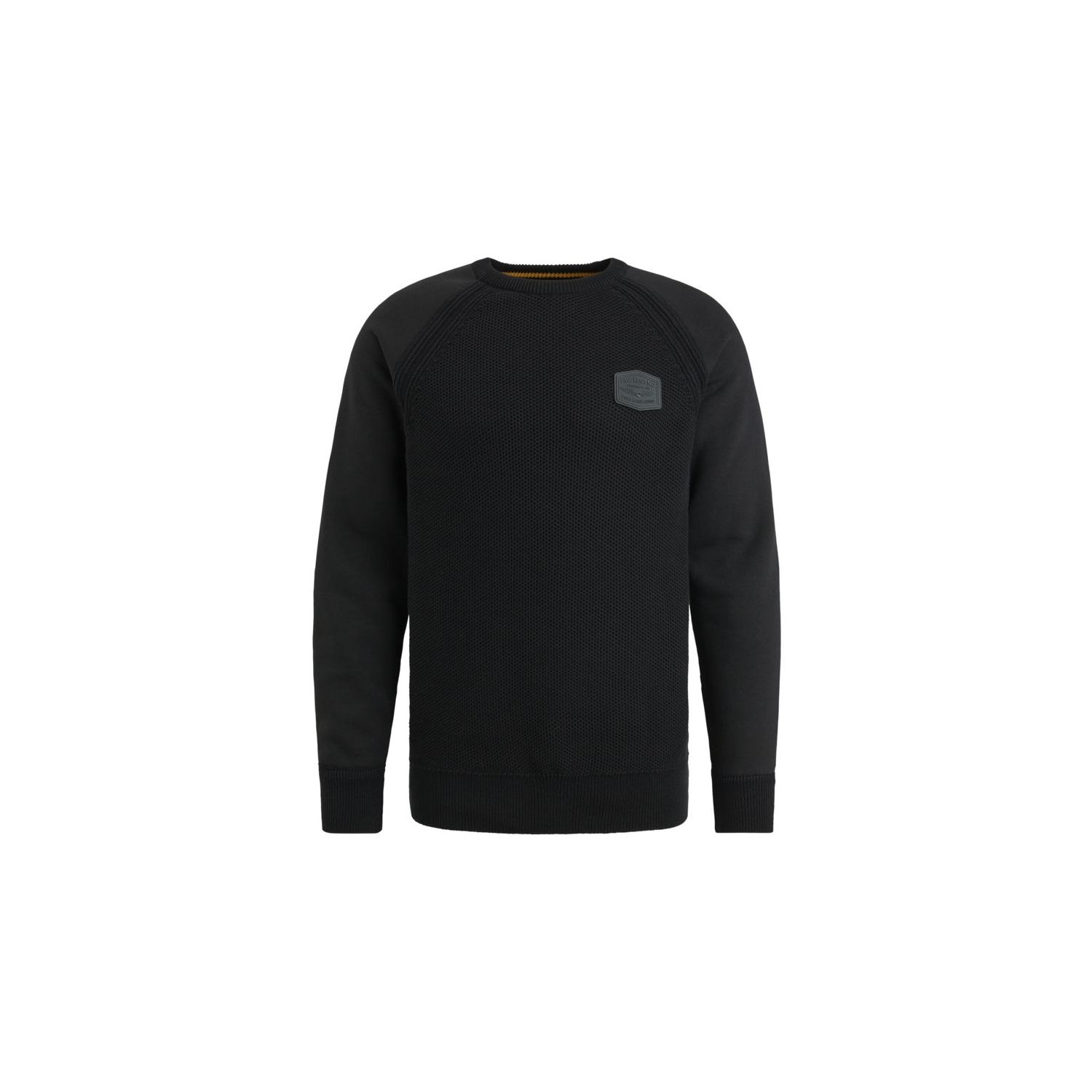 Pme legend r-neck knit sweat combi black onyx