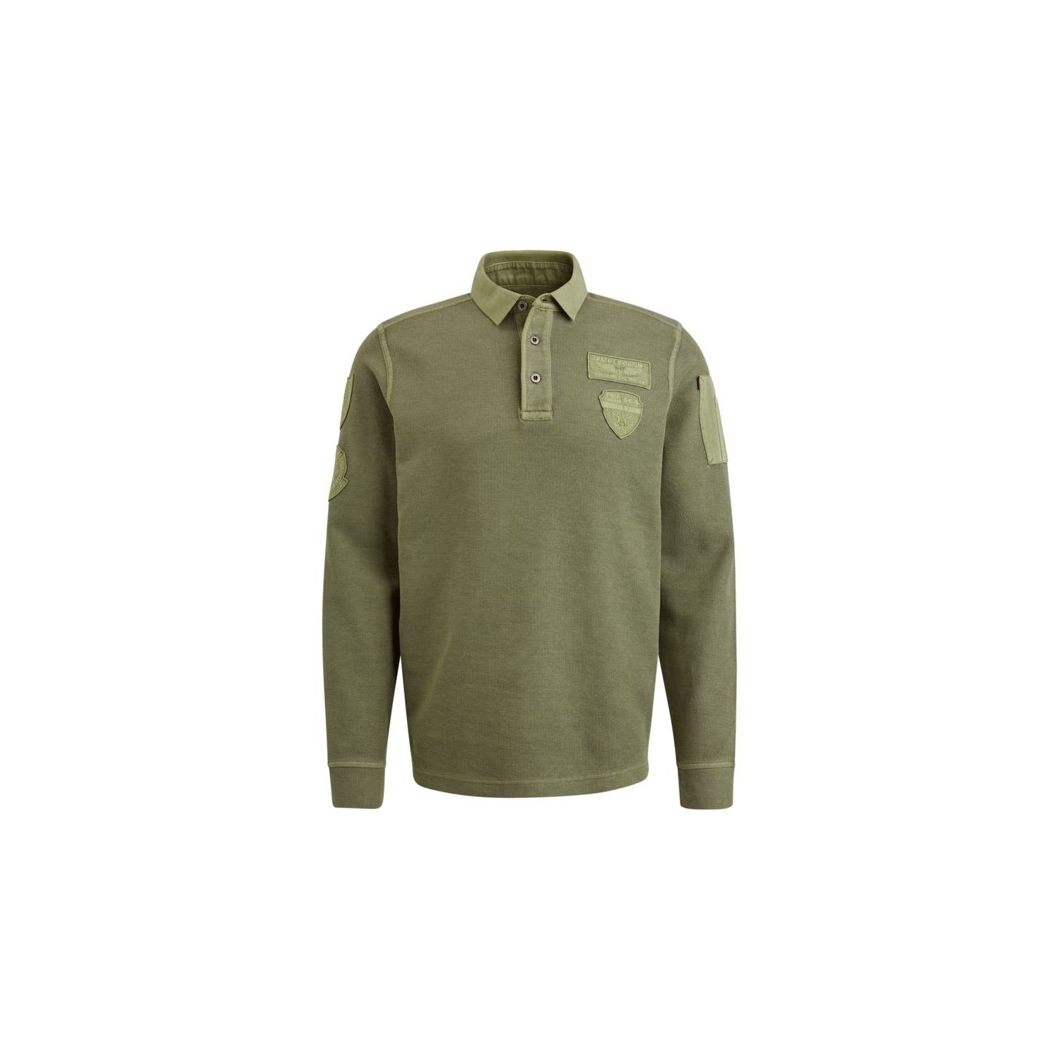 Pme Legend l/s polo structured pique linchen green