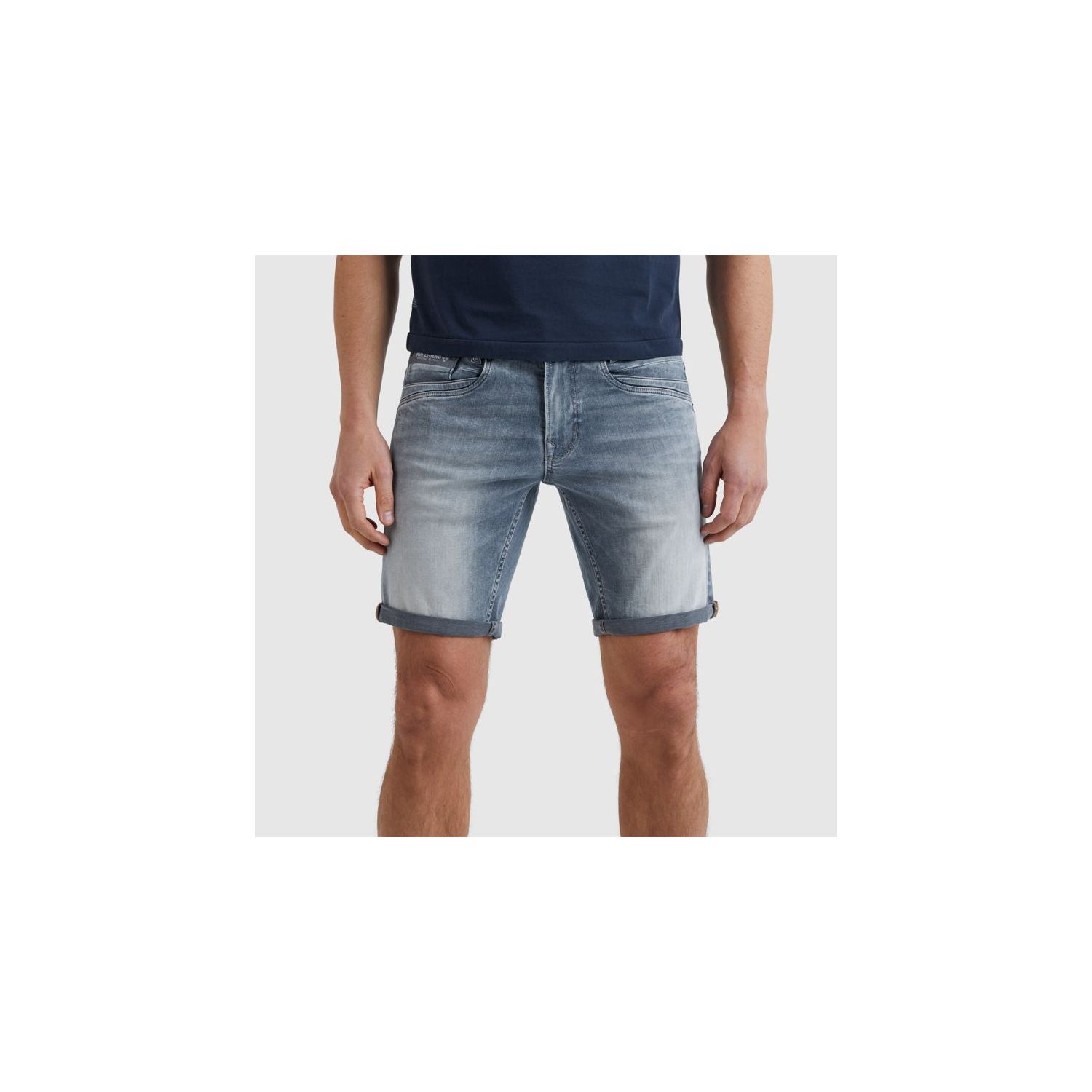 PME Legend skyrak denim shorts soft grey blue