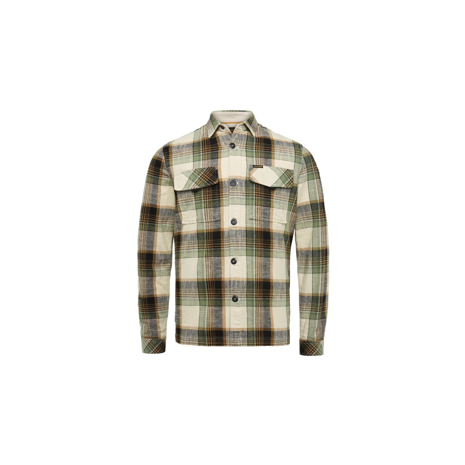 Pme legend l/s shirt cotton yarn check green