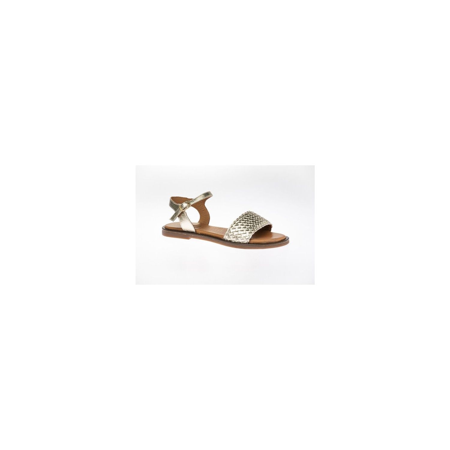 Pitt Santorini vlechtband Slipper Gold