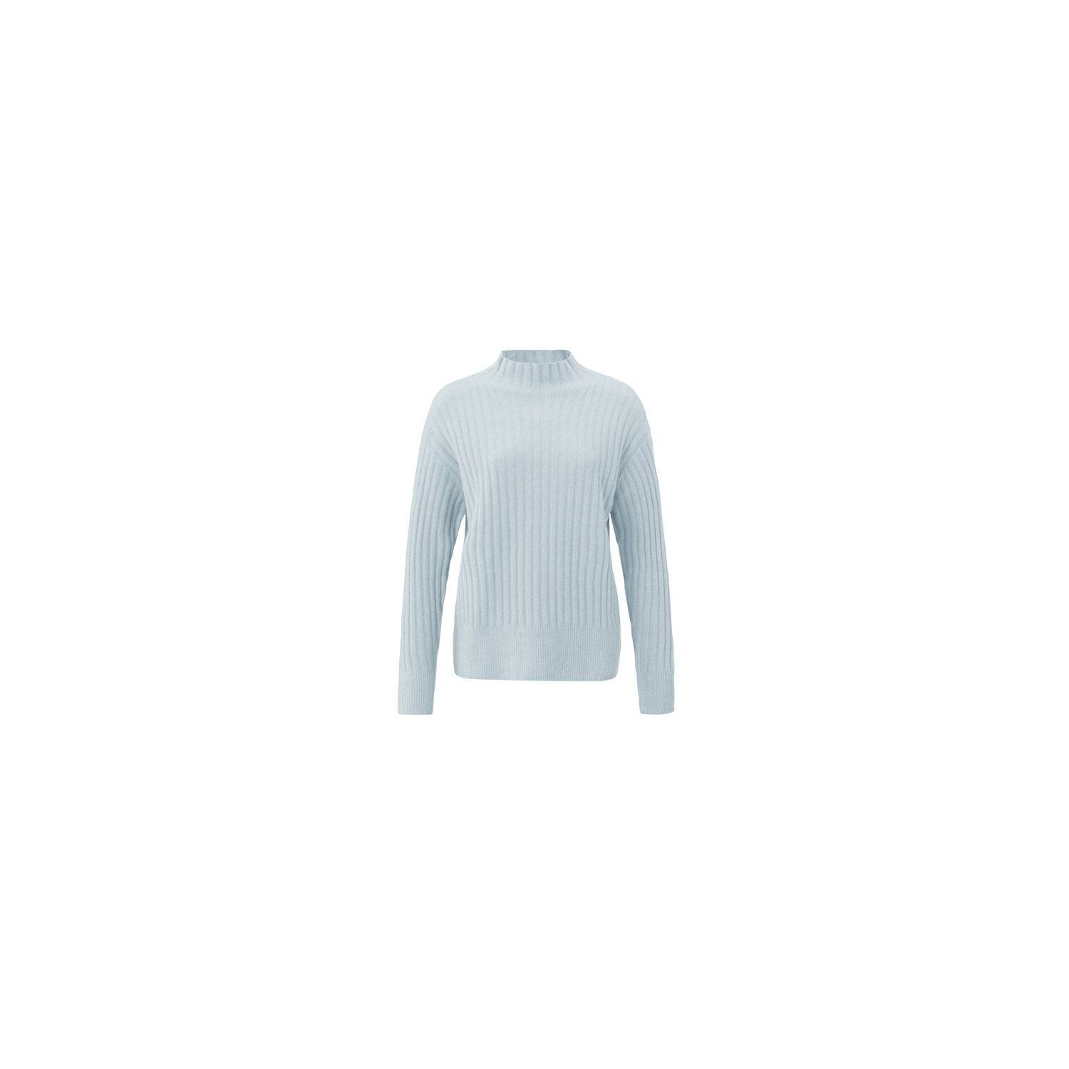 Yaya sweater turtleneck l/s ribbed details blue