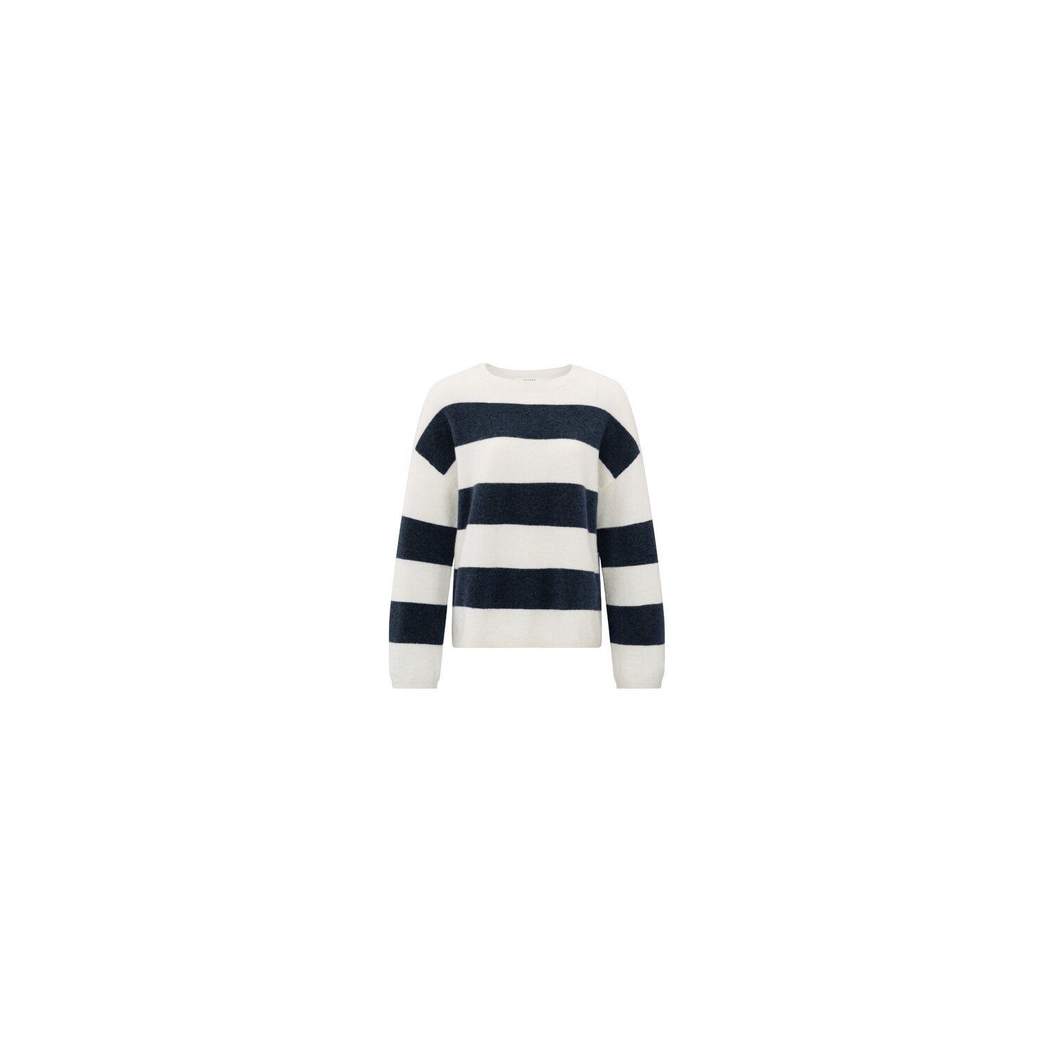 YAYA oversized block stripe sweater off white dess