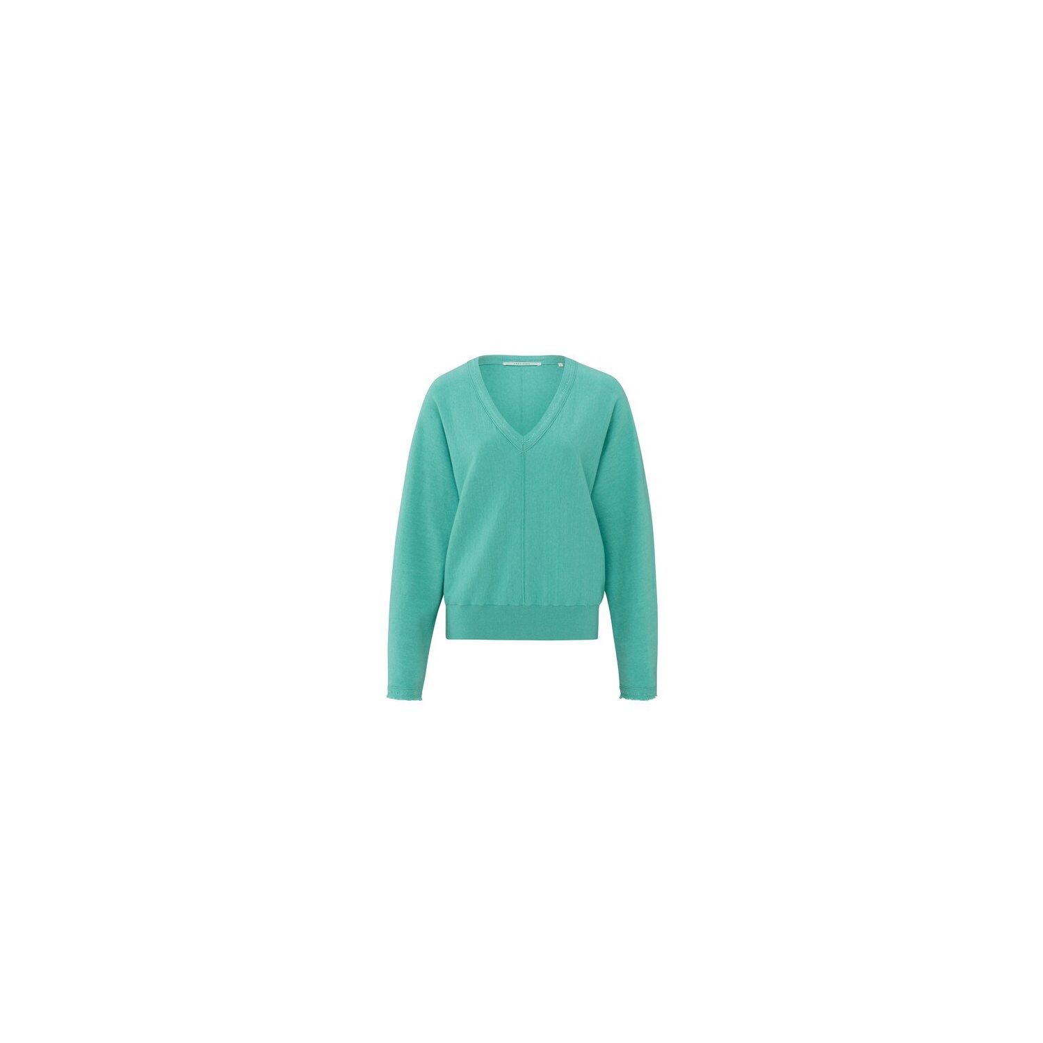 YAYA v-neck batwing sweater poolblue