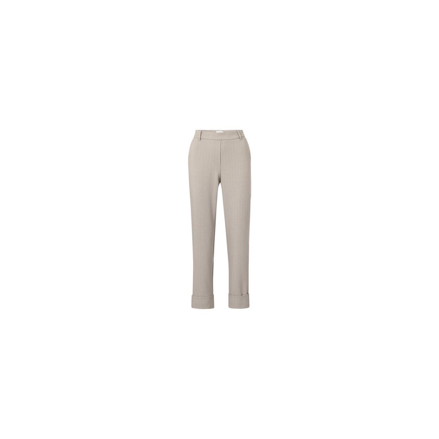 Yaya soft pinstripe pantalon straight leg gray