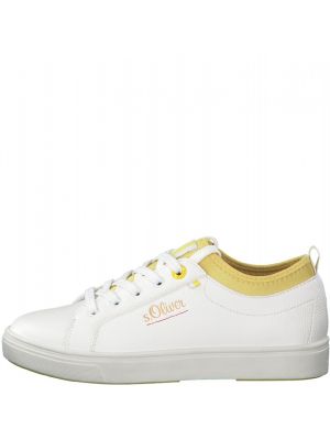 Oliver Sneaker 23603-166 White Yellow