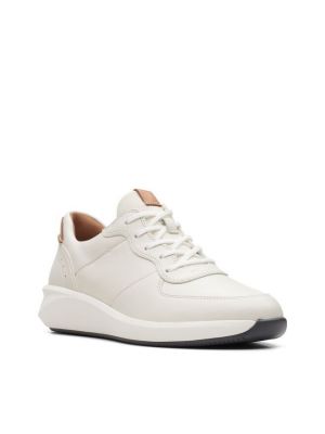 Clarks Un Rio Sprint Sneaker Wit leer/suede