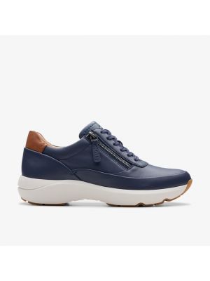 Clarks Tivoli Zip Navy Leather