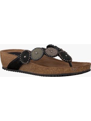 Lazamani Slipper Beads Wedge Black