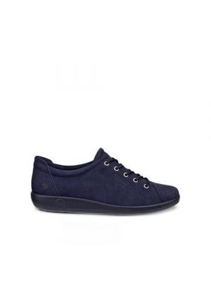 Ecco Soft 2.0 Lace Up Lea Blauw