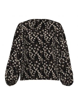 Object objleonora l/s v-neck top animal aop