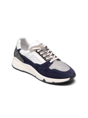 Berkelmans Zandvoort Navy suede combi