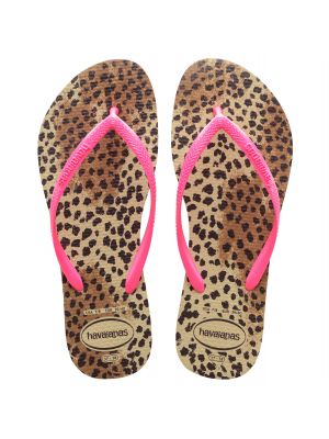 Havaianas slim animals slipper sand grey/pink