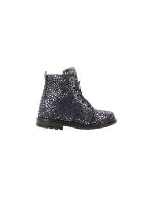 Develab Girls Mid Boot Laces Navy Fantasy