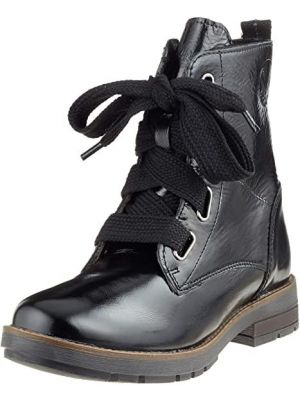 s.Oliver veterboot zwart lak art. 25105