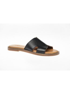 Pitt Fiji  Slipper Leder Zwart