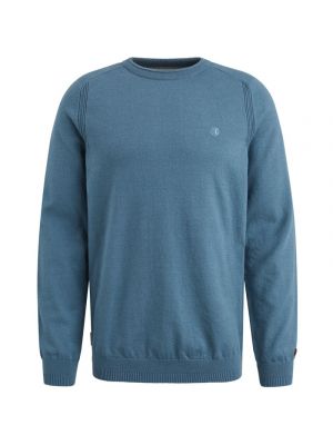 Cast iron crewneck cotton stretch bluefin