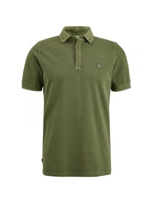 Cast Iron s/s polo cotton pique olivine