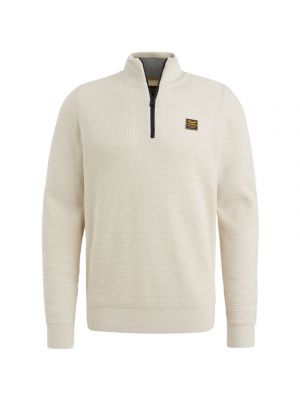 Pme legend half zip collar cotton mouline white