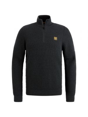 Pme legend half zip collar cotton mouline black