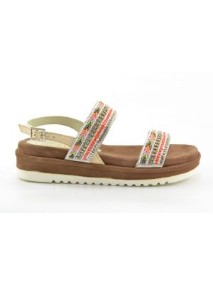 Lazamani Offwhite Platform Sandals Beads